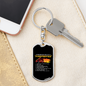 Be With Firefighter Reasons Keychain Stainless Steel or 18k Gold Dog Tag Keyring-Express Your Love Gifts
