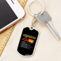Be With Firefighter Reasons Keychain Stainless Steel or 18k Gold Dog Tag Keyring-Express Your Love Gifts