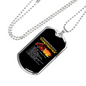 Be With Firefighter Reasons Necklace Stainless Steel or 18k Gold Dog Tag 24" Chain-Express Your Love Gifts