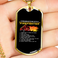 Be With Firefighter Reasons Necklace Stainless Steel or 18k Gold Dog Tag 24" Chain-Express Your Love Gifts