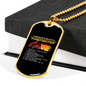 Be With Firefighter Reasons Necklace Stainless Steel or 18k Gold Dog Tag 24" Chain-Express Your Love Gifts