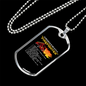 Be With Firefighter Reasons Necklace Stainless Steel or 18k Gold Dog Tag 24" Chain-Express Your Love Gifts