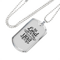 Be Your Everlasting Light Necklace Stainless Steel or 18k Gold Dog Tag 24" Chain-Express Your Love Gifts