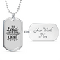 Be Your Everlasting Light Necklace Stainless Steel or 18k Gold Dog Tag 24" Chain-Express Your Love Gifts
