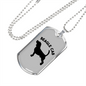 Beagle Cab Necklace Stainless Steel or 18k Gold Dog Tag 24" Chain-Express Your Love Gifts