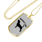 Beagle Cab Necklace Stainless Steel or 18k Gold Dog Tag 24" Chain-Express Your Love Gifts