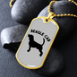 Beagle Cab Necklace Stainless Steel or 18k Gold Dog Tag 24" Chain-Express Your Love Gifts
