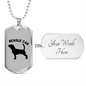 Beagle Cab Necklace Stainless Steel or 18k Gold Dog Tag 24" Chain-Express Your Love Gifts