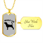 Beagle Cab Necklace Stainless Steel or 18k Gold Dog Tag 24" Chain-Express Your Love Gifts
