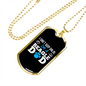 Beagle Dad Necklace Stainless Steel or 18k Gold Dog Tag 24" Chain-Express Your Love Gifts