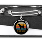Beagle Dog Mom Bracelet Stainless Steel or 18k Gold Circle Bangle-Express Your Love Gifts