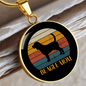 Beagle Dog Mom Circle Necklace Stainless Steel or 18k Gold 18-22"-Express Your Love Gifts