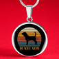 Beagle Dog Mom Circle Necklace Stainless Steel or 18k Gold 18-22"-Express Your Love Gifts