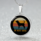 Beagle Dog Mom Circle Necklace Stainless Steel or 18k Gold 18-22"-Express Your Love Gifts