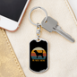 Beagle Dog Mom Keychain Stainless Steel or 18k Gold Dog Tag Keyring-Express Your Love Gifts