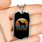 Beagle Dog Mom Necklace Stainless Steel or 18k Gold Dog Tag 24" Chain-Express Your Love Gifts