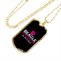 Beagle Make Me Happy Necklace Stainless Steel or 18k Gold Dog Tag 24" Chain-Express Your Love Gifts