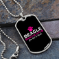 Beagle Make Me Happy Necklace Stainless Steel or 18k Gold Dog Tag 24" Chain-Express Your Love Gifts