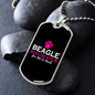 Beagle Make Me Happy Necklace Stainless Steel or 18k Gold Dog Tag 24" Chain-Express Your Love Gifts