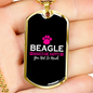 Beagle Make Me Happy Necklace Stainless Steel or 18k Gold Dog Tag 24" Chain-Express Your Love Gifts