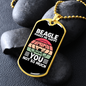 Beagle Makes Me Better Necklace Stainless Steel or 18k Gold Dog Tag 24" Chain-Express Your Love Gifts