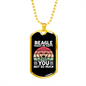 Beagle Makes Me Better Necklace Stainless Steel or 18k Gold Dog Tag 24" Chain-Express Your Love Gifts
