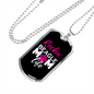Beagle Mom Life Necklace Stainless Steel or 18k Gold Dog Tag 24" Chain-Express Your Love Gifts