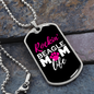 Beagle Mom Life Necklace Stainless Steel or 18k Gold Dog Tag 24" Chain-Express Your Love Gifts