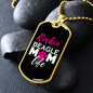 Beagle Mom Life Necklace Stainless Steel or 18k Gold Dog Tag 24" Chain-Express Your Love Gifts