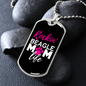 Beagle Mom Life Necklace Stainless Steel or 18k Gold Dog Tag 24" Chain-Express Your Love Gifts
