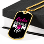 Beagle Mom Life Necklace Stainless Steel or 18k Gold Dog Tag 24" Chain-Express Your Love Gifts