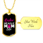 Beagle Mom Life Necklace Stainless Steel or 18k Gold Dog Tag 24" Chain-Express Your Love Gifts