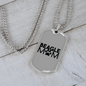 Beagle Mom Paw Plain Necklace Stainless Steel or 18k Gold Dog Tag 24" Chain-Express Your Love Gifts