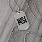 Beagle Mom Plain Necklace Stainless Steel or 18k Gold Dog Tag 24" Chain-Express Your Love Gifts
