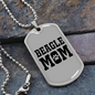 Beagle Mom Plain Necklace Stainless Steel or 18k Gold Dog Tag 24" Chain-Express Your Love Gifts