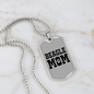 Beagle Mom Plain Necklace Stainless Steel or 18k Gold Dog Tag 24" Chain-Express Your Love Gifts