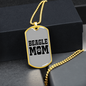 Beagle Mom Plain Necklace Stainless Steel or 18k Gold Dog Tag 24" Chain-Express Your Love Gifts