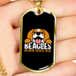 Beagles Because People Suck Necklace Stainless Steel or 18k Gold Dog Tag 24" Chain-Express Your Love Gifts