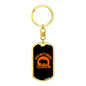 Bear Hunting Tourism Keychain Stainless Steel or 18k Gold Dog Tag Keyring-Express Your Love Gifts
