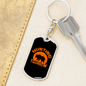 Bear Hunting Tourism Keychain Stainless Steel or 18k Gold Dog Tag Keyring-Express Your Love Gifts