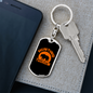 Bear Hunting Tourism Keychain Stainless Steel or 18k Gold Dog Tag Keyring-Express Your Love Gifts