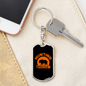 Bear Hunting Tourism Keychain Stainless Steel or 18k Gold Dog Tag Keyring-Express Your Love Gifts