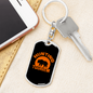 Bear Hunting Tourism Keychain Stainless Steel or 18k Gold Dog Tag Keyring-Express Your Love Gifts
