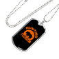 Bear Hunting Tourism Necklace Stainless Steel or 18k Gold Dog Tag 24"-Express Your Love Gifts