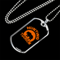 Bear Hunting Tourism Necklace Stainless Steel or 18k Gold Dog Tag 24"-Express Your Love Gifts