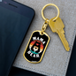 Bear Mama Mom Keychain Stainless Steel or 18k Gold Dog Tag Keyring-Express Your Love Gifts