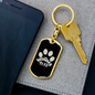 Bear Prints Mom Keychain Stainless Steel or 18k Gold Dog Tag Keyring-Express Your Love Gifts