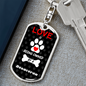 Beauceron Keychain Stainless Steel or 18k Gold Dog Tag Keyring-Express Your Love Gifts