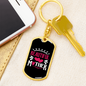 Beautiful Mother Mom Keychain Stainless Steel or 18k Gold Dog Tag Keyring-Express Your Love Gifts