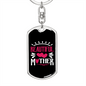 Beautiful Mother Mom Keychain Stainless Steel or 18k Gold Dog Tag Keyring-Express Your Love Gifts